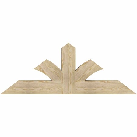 Ekena Millwork Richland Rough Sawn Timber Gable Bracket, Douglas Fir, 60"W x 22"H x 4"D x 6"F, 9/12 Pitch GBW060X22X0406RIC00RDF